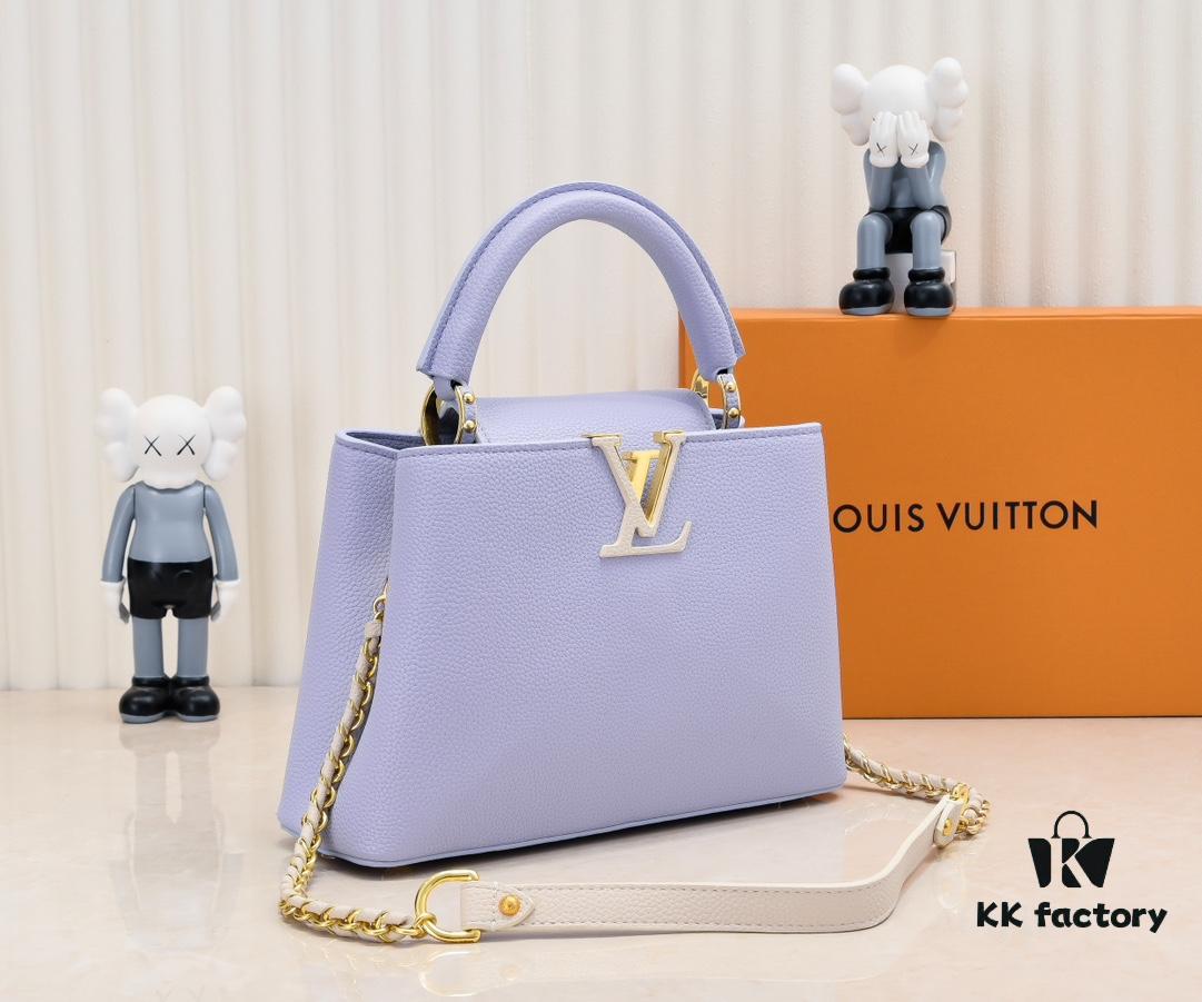 693086a46e68136f4d9a858a Exclusive On-Site Photos - Factory Price M59512 m59653 Blue Capucines BB Handbag