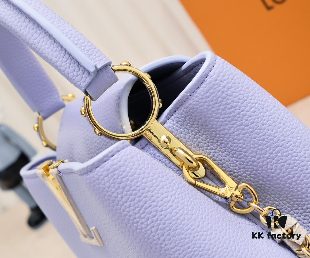 693086a66e68136f4d9a858d Exclusive On-Site Photos - Factory Price M59512 m59653 Blue Capucines BB Handbag