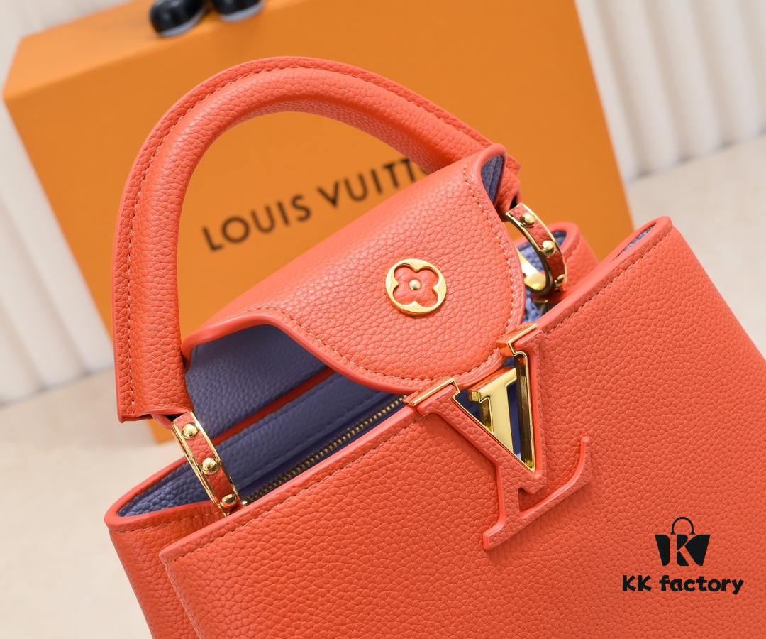 693086aa6e68136f4d9a8597 Exclusive On-Site Photo - Factory Price M59512 m59653 Orange Capucines BB Handbag