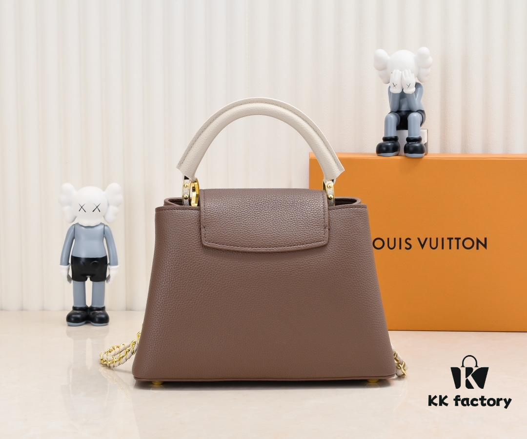 693086ab6e68136f4d9a859c Exclusive On-Site Photos - Factory Price M59512 m59653 Brown Capucines BB Handbag
