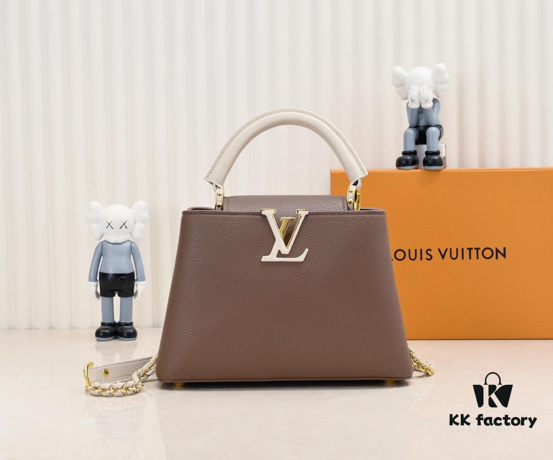 693086ac6e68136f4d9a859e Exclusive On-Site Photos - Factory Price M59512 m59653 Brown Capucines BB Handbag