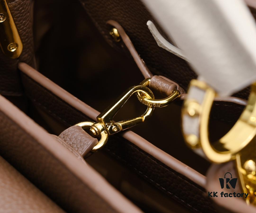 693086ae6e68136f4d9a85a1 Exclusive On-Site Photos - Factory Price M59512 m59653 Brown Capucines BB Handbag