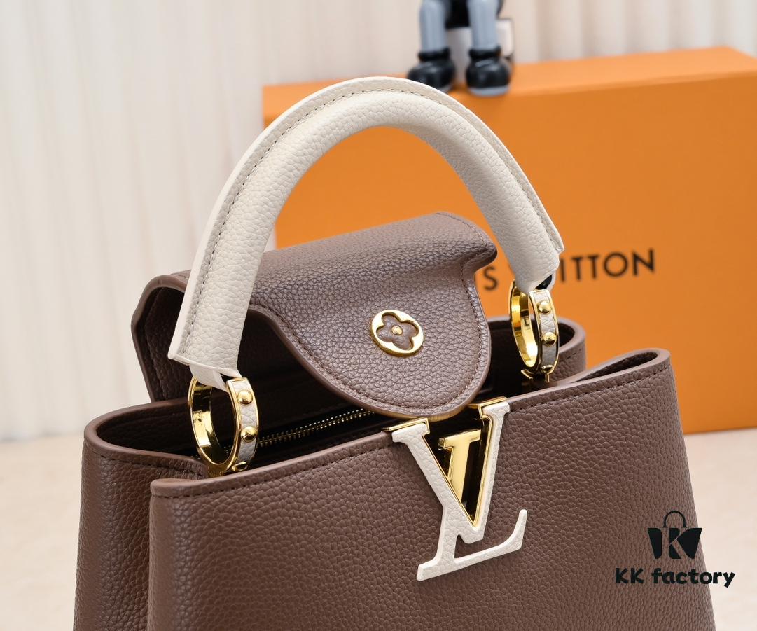693086ae6e68136f4d9a85a2 Exclusive On-Site Photos - Factory Price M59512 m59653 Brown Capucines BB Handbag
