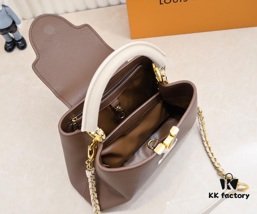 693086af6e68136f4d9a85a5 Exclusive On-Site Photos - Factory Price M59512 m59653 Brown Capucines BB Handbag