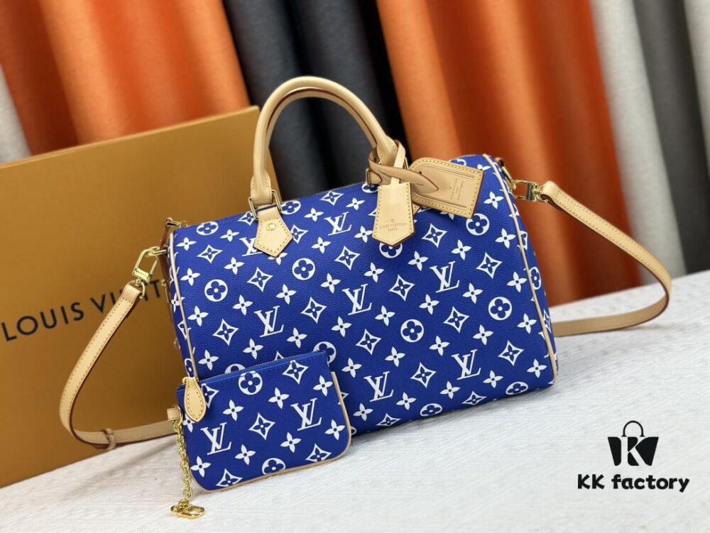 693086cb6e68136f4d9a85e3 New LV 2024 Spring/Summer Non-Dong Design Speedy Safety Lock, Polished Heavy Engraving, Metal Luggage Tag, Key Fob with Dove Imprint, Italian Imported Color-Changing Calfskin Trim, Adjustable Shoulder Strap
