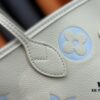 693086e16e68136f4d9a8617 NEVERFULL MM Tote Bag M45684 M45685 M40995 (Embossed) Monogram Montana Leather Handbag in Pink with Cream Stripes