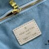 693086e26e68136f4d9a861a NEVERFULL MM Tote Bag M45684 M45685 M40995 (Embossed) Monogram Montana Leather Handbag in Pink with Cream Stripes