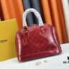 693086fb6e68136f4d9a8659 Authentic Exclusive Real-Photo Background! M54395, M54785, 54786 This avant-garde and modern Tote Miroir Clutch made from smooth patent calf leather. Large LV letter print, bold silhouette lines, unique design pairing, comes with a detachable new-style shoulder strap!