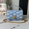 6930870b6e68136f4d9a867c Top-tier Original Order Exclusive Real-shot M24186 M22891 Light Blue Full Leather Quilted Chain Bag Series GO-14 Teist Medium Handbag M22890