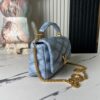 6930870d6e68136f4d9a867d Top-tier Original Order Exclusive Real-shot M24186 M22891 Light Blue Full Leather Quilted Chain Bag Series GO-14 Teist Medium Handbag M22890