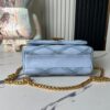 6930870e6e68136f4d9a867f Top-tier Original Order Exclusive Real-shot M24186 M22891 Light Blue Full Leather Quilted Chain Bag Series GO-14 Teist Medium Handbag M22890