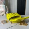 693087146e68136f4d9a868c Top Quality Original Order Exclusive Real Shot M22891 Lemon Yellow Full Leather Diamond Quilted Chain Bag Series GO-14 Teist Medium Handbag M22890