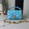 693087156e68136f4d9a868f Top-tier Original Design Exclusive Real-shot M24165 M22891 Aqua Blue Full Leather Quilted Chain Bag Series GO-14 Teist Medium Handbag M22890