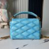 693087166e68136f4d9a8690 Top-tier Original Design Exclusive Real-shot M24165 M22891 Aqua Blue Full Leather Quilted Chain Bag Series GO-14 Teist Medium Handbag M22890