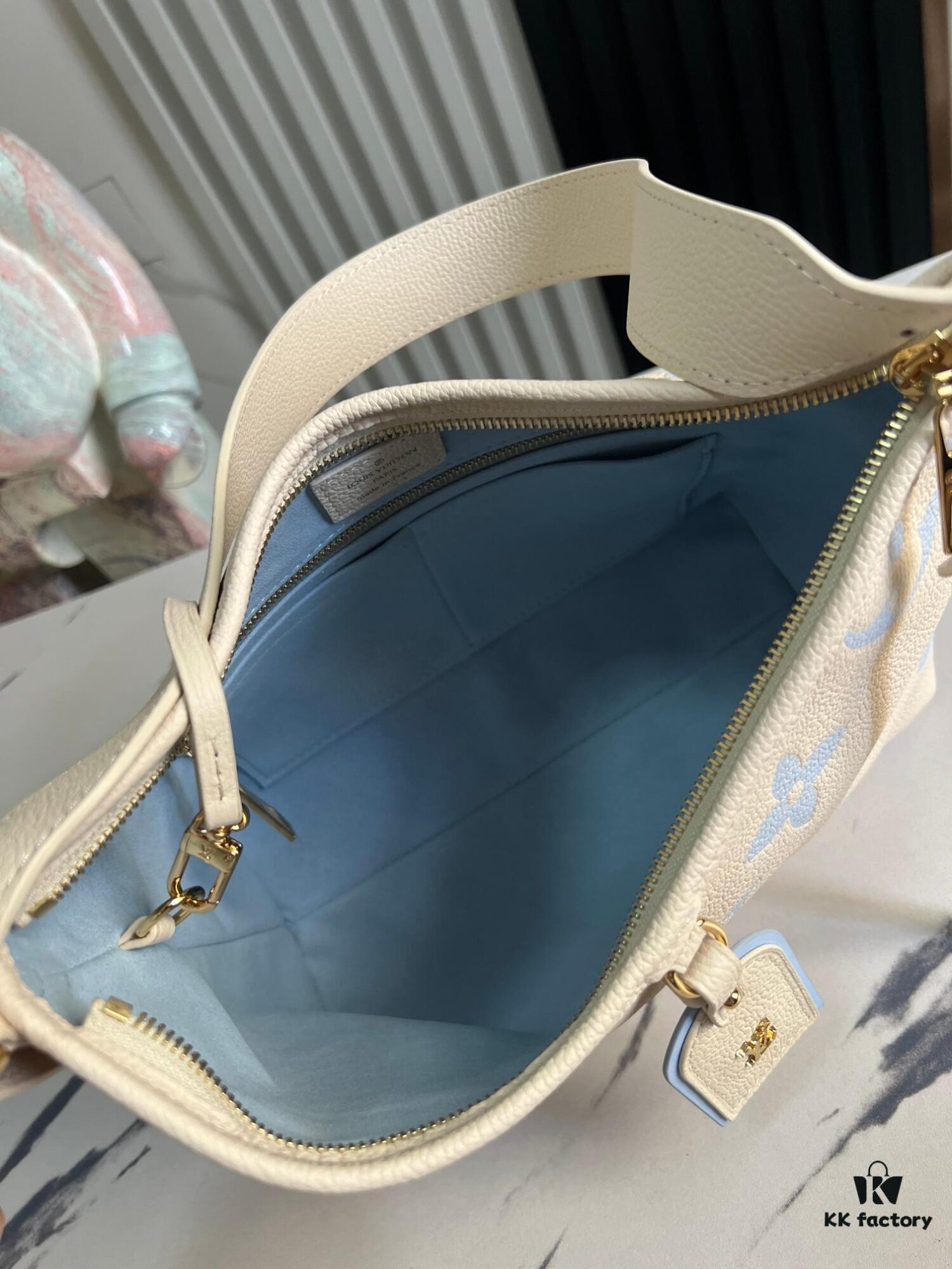 6930872f6e68136f4d9a86ba Top Quality Original Order Exclusive Real Shot M46288 Beige with Blue Print Full Leather Shoulder Shopping Tote CarryAll Mini Bag - LV Milky Way M46288 White/Pink (Silkscreen) Mini Bag