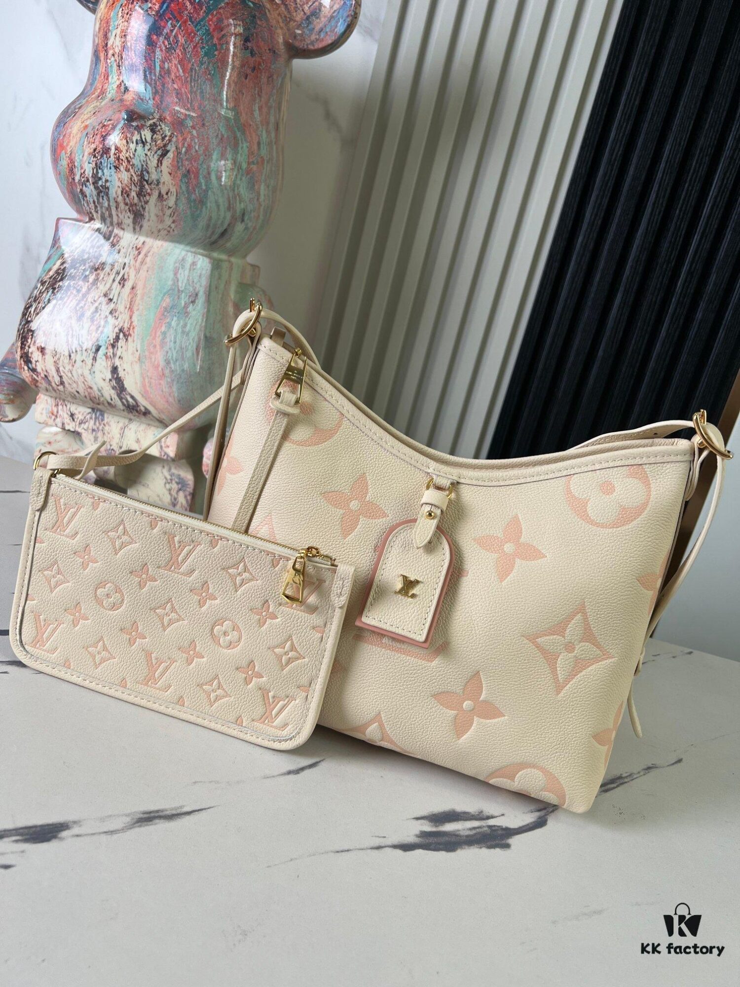 693087306e68136f4d9a86bc Top Quality Original Order Exclusive Real Shot M46288 Milky Beige Chocolate 24141 Full Leather Shoulder Shopping Bag Series CarryAll Small Handbag - LV Milky Way M46288 White/Pink (Silkscreen) Small Bag