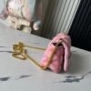 693087366e68136f4d9a86c7 M23625 Pink Full-Leather Chain Bag Series PICO GO-14 Handbag
