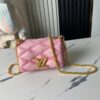 693087366e68136f4d9a86c8 M23625 Pink Full-Leather Chain Bag Series PICO GO-14 Handbag