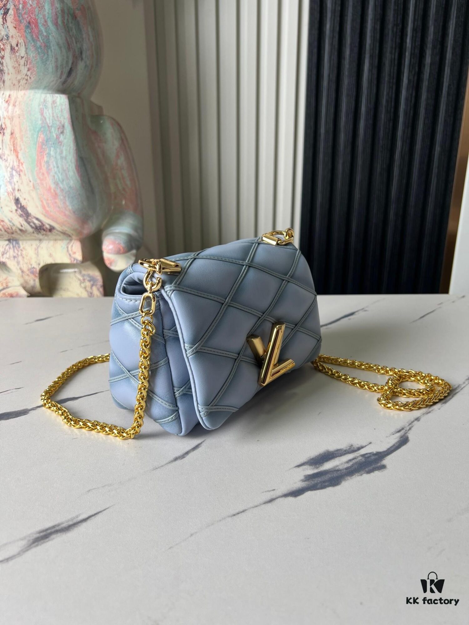 6930873a6e68136f4d9a86ce Top-tier Original Order Exclusive Real-shot M83071 Misty Blue M23625 M82752 Full Leather Chain Bag Series PICO GO-14 Handbag