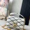 6930875a6e68136f4d9a8704 Top-tier Original Order, Exclusive Real Photography: M22890 White Full Leather Quilted Chain Bag Series GO-14 Teist Medium Handbag M22891