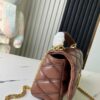 6930875f6e68136f4d9a870e GO-14 Medium Caramel-Colored Bag M22890 from the Full-Grain Quilted Chain Bag Series