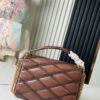 693087616e68136f4d9a870f GO-14 Medium Caramel-Colored Bag M22890 from the Full-Grain Quilted Chain Bag Series