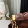 693087626e68136f4d9a8712 GO-14 Medium Caramel-Colored Bag M22890 from the Full-Grain Quilted Chain Bag Series