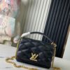 693087636e68136f4d9a8715 Top-tier Original Order Exclusive Real Shot M22891 Black Full Leather Quilted Chain Bag Series GO-14 Teist Medium Handbag M22890
