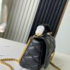 693087646e68136f4d9a8716 Top-tier Original Order Exclusive Real Shot M22891 Black Full Leather Quilted Chain Bag Series GO-14 Teist Medium Handbag M22890