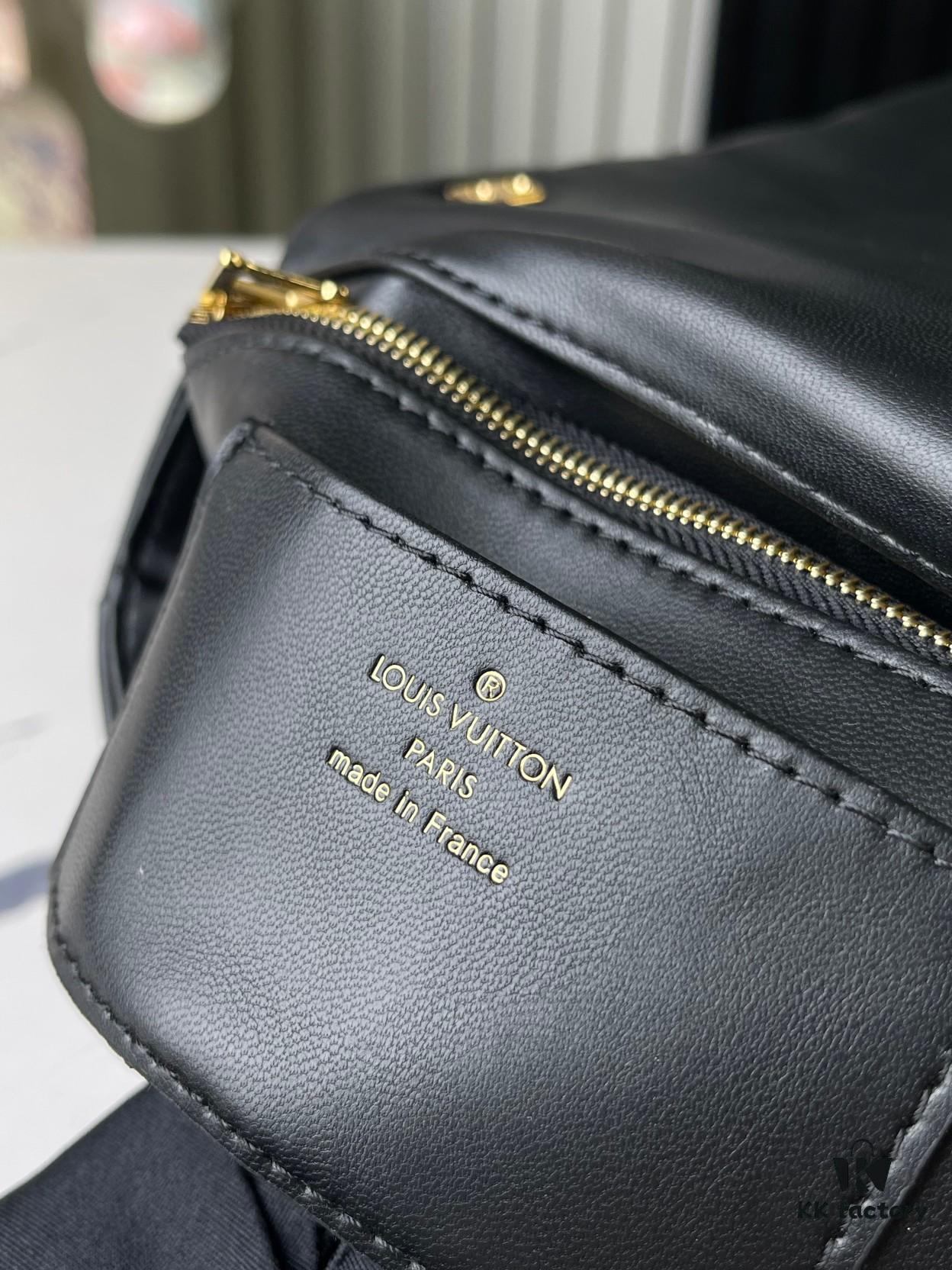 693087686e68136f4d9a871c Top-tier Original Order Exclusive Real Shot M22891 Black Full Leather Quilted Chain Bag Series GO-14 Teist Medium Handbag M22890