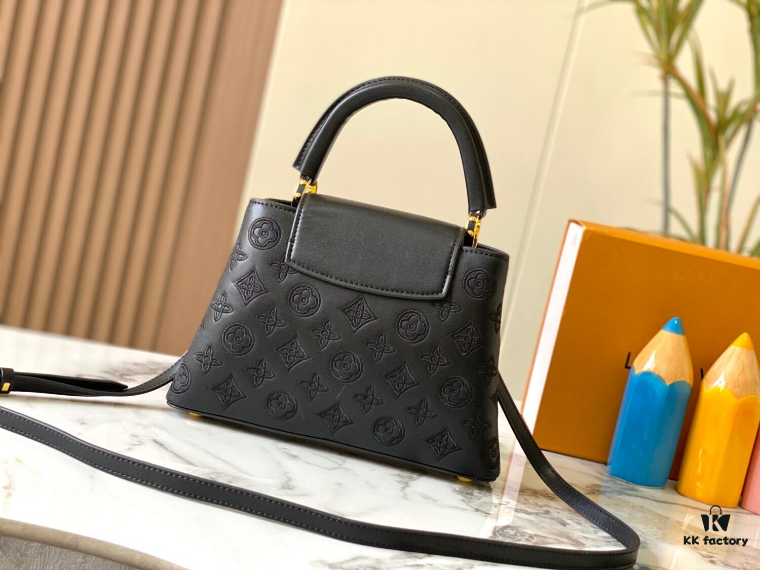 693087696e68136f4d9a8720 Upgraded M20742 LV Broderie Anglaise Embroidered Gold Button Capucines BB Bag