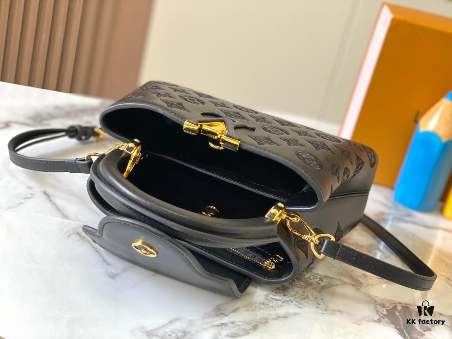 6930876e6e68136f4d9a8725 Upgraded M20742 LV Broderie Anglaise Embroidered Gold Button Capucines BB Bag