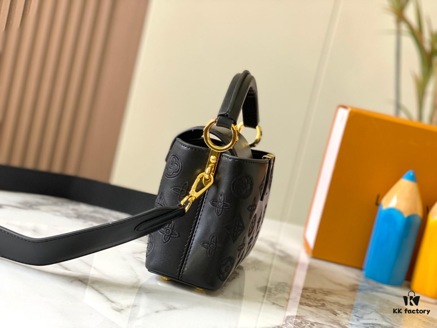 6930876e6e68136f4d9a8728 Upgraded M20741 LV Broderie Anglaise Embroidered Gold Button Capucines Mini Bag