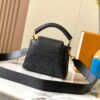 693087706e68136f4d9a872a Upgraded M20741 LV Broderie Anglaise Embroidered Gold Button Capucines Mini Bag