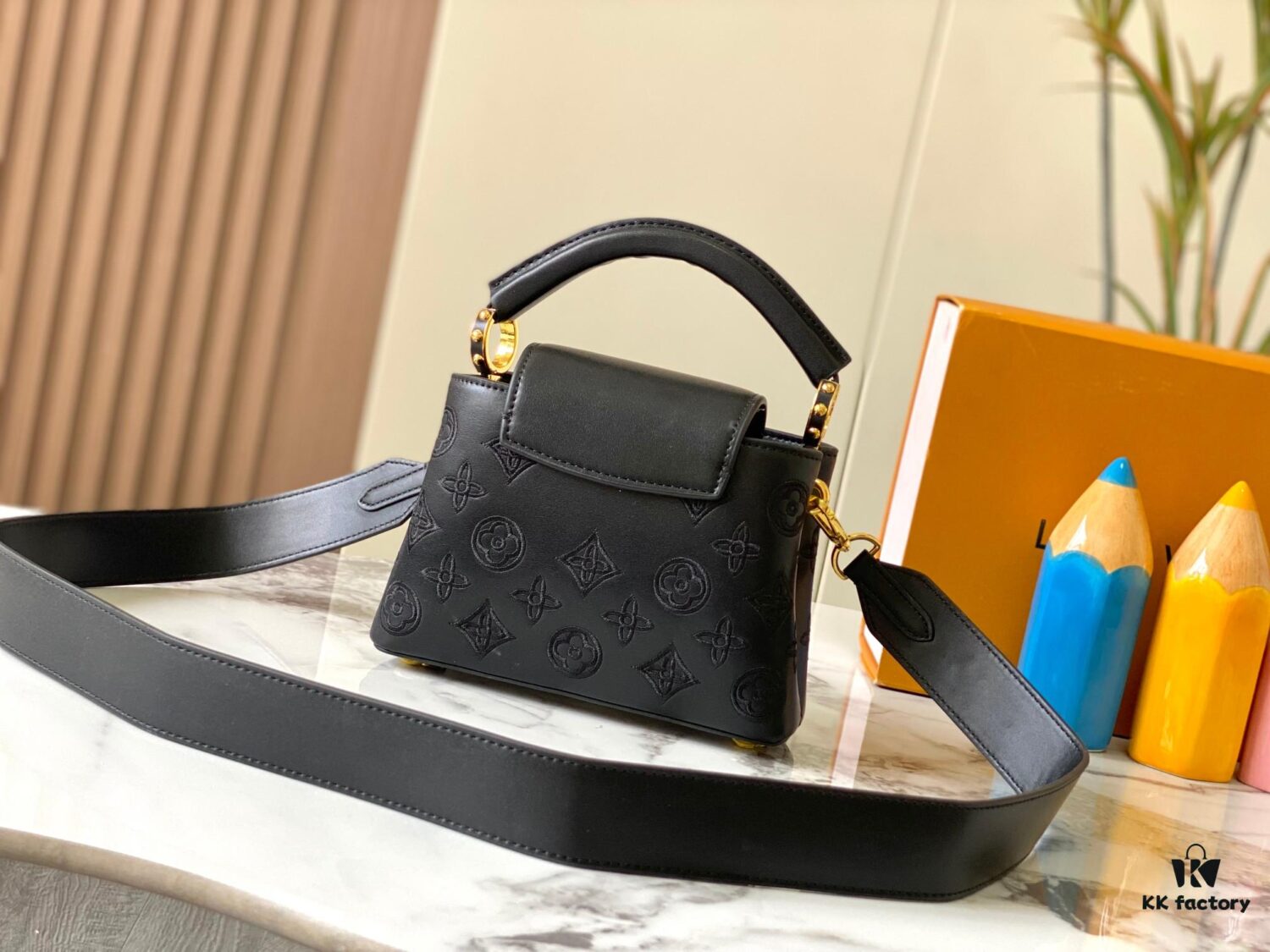 693087706e68136f4d9a872a Upgraded M20741 LV Broderie Anglaise Embroidered Gold Button Capucines Mini Bag