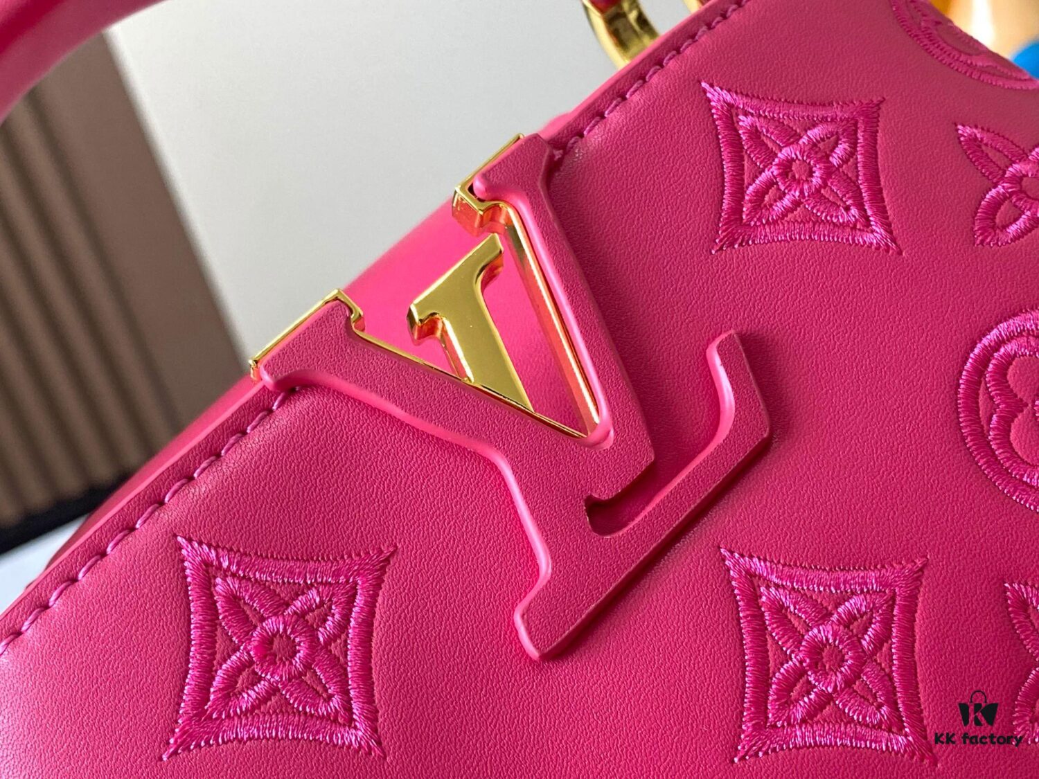 6930877a6e68136f4d9a873b Upgraded M20741 LV Broderie Anglaise Embroidered Gold Button Capucines Mini Bag