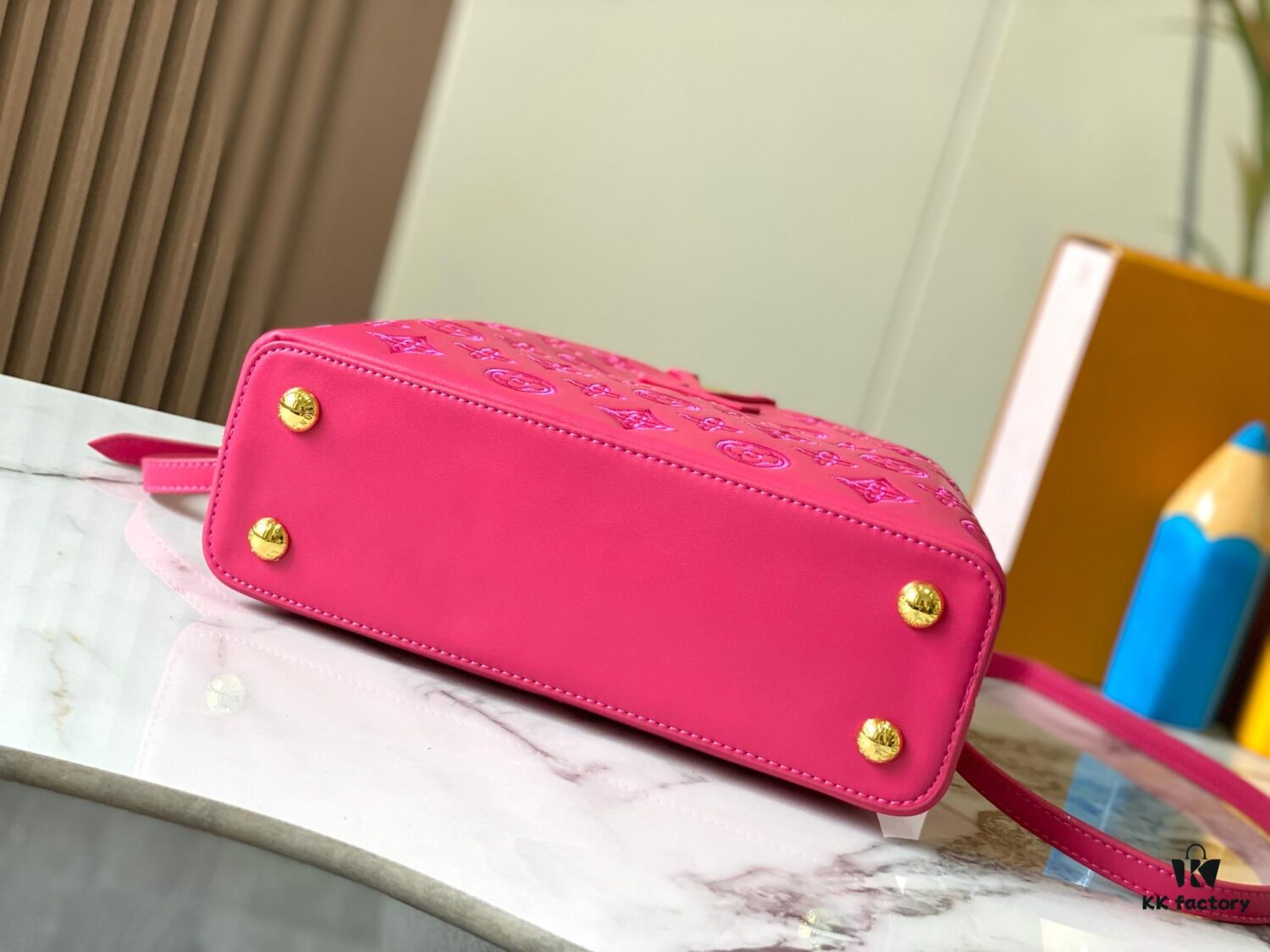 6930877d6e68136f4d9a8743 Upgraded M20742 LV Broderie Anglaise Embroidered Gold Button Capucines BB Bag