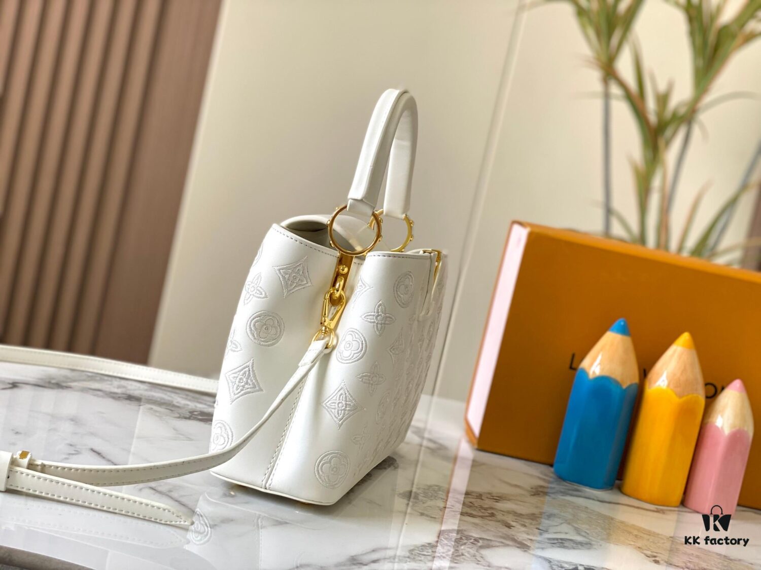 693087876e68136f4d9a8751 Upgraded M20742 Broderie Anglaise Embroidered Gold Button Capucines BB Bag