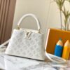 693087886e68136f4d9a8755 Upgraded M20742 Broderie Anglaise Embroidered Gold Button Capucines BB Bag