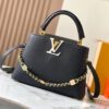 693087986e68136f4d9a876c Upgraded M23951 Black Capucines Medium Handbag