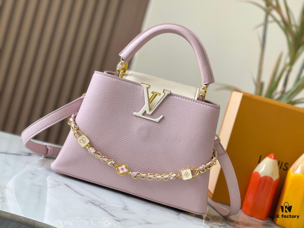 693087a76e68136f4d9a8789 Upgraded M23951 Purple Capucines MM with Lovelock Chain