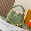693087c96e68136f4d9a87c8 Upgraded M23950 Green Mini Capucines Handbag with Lovelock Chain