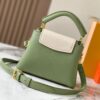 693087ca6e68136f4d9a87ca Upgraded M23950 Green Mini Capucines Handbag with Lovelock Chain