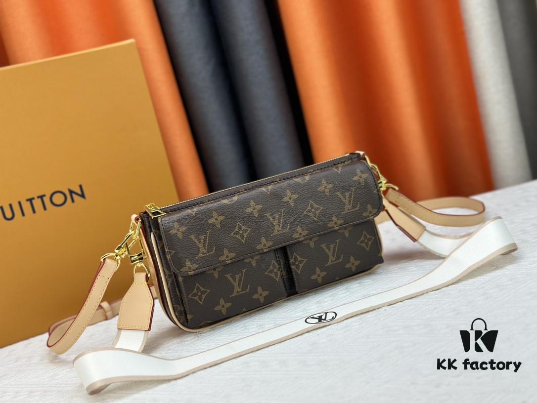 693087d66e68136f4d9a87e6 Authentic Development, Full Steel Hardware 👏👏 Vibe Handbag Inspired by the 2003 Viva-cité Bag in Monogram Canvas with Compact Design