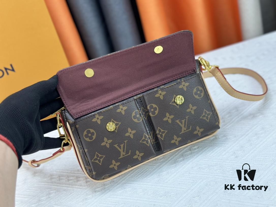 693087d76e68136f4d9a87e7 Authentic Development, Full Steel Hardware 👏👏 Vibe Handbag Inspired by the 2003 Viva-cité Bag in Monogram Canvas with Compact Design