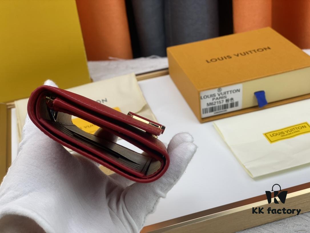 693087fb6e68136f4d9a8845 M62157/62158 Soft Leather Wallet with LV Logo Wrap, Inspired by Iconic Design Lines