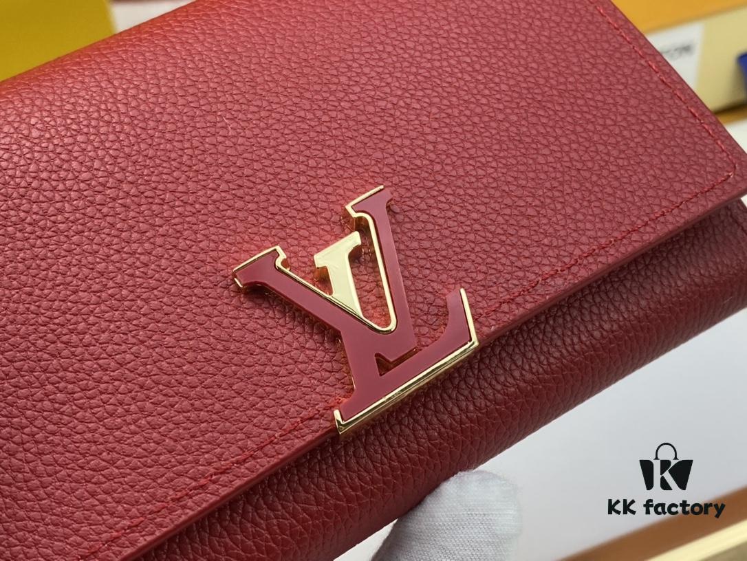 693087fb6e68136f4d9a8847 M62157/62158 Soft Leather Wallet with LV Logo Wrap, Inspired by Iconic Design Lines