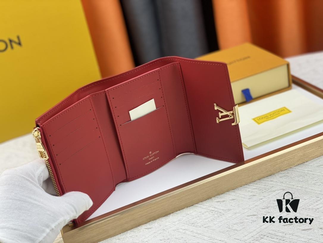 693087fd6e68136f4d9a884a M62157/62158 Soft Leather Wallet with LV Logo Wrap, Inspired by Iconic Design Lines