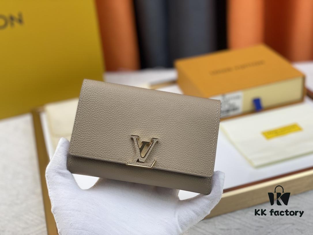 693088016e68136f4d9a8856 M62157/62158 Soft Leather Wallet with LV Logo Wrap, Inspired by Iconic Design Lines