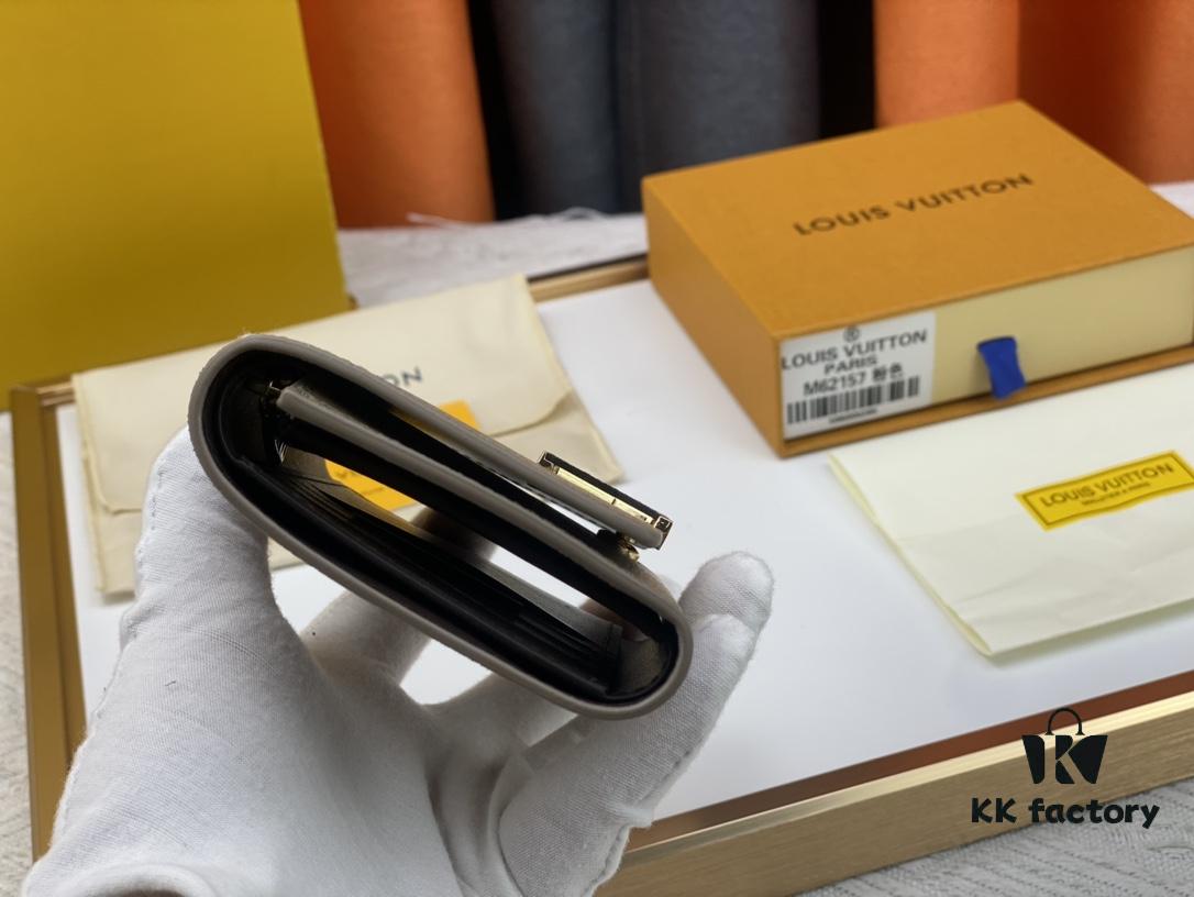 693088026e68136f4d9a8859 M62157/62158 Soft Leather Wallet with LV Logo Wrap, Inspired by Iconic Design Lines